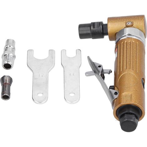 Meuleuse pneumatique 1/4 po 20 000 tr/min, polisseuse d'angle à commande pneumatique, kit d'outils, prise JP