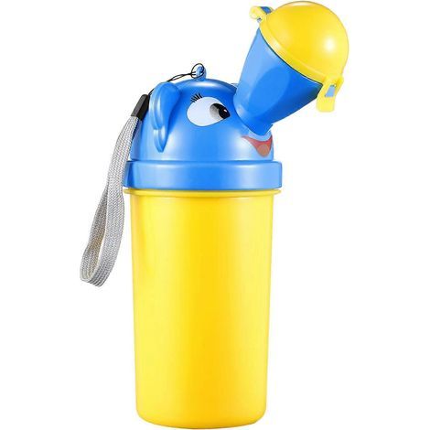 NUOBESTY Urinoir portable pour enfants garçons, bouteille de pot, toilettes d'urgence pour petits garçons, pour les voyages en voiture et en extérieur-23.50X7.00X7.00CM-Blue (1/3)
