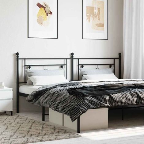 Ersatz-Kopfteil Metall Schwarz 193 cm (1/5)