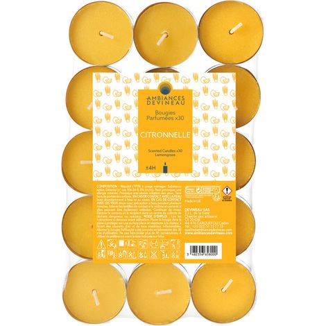 Citronella-Teelichter X30 - Devineau