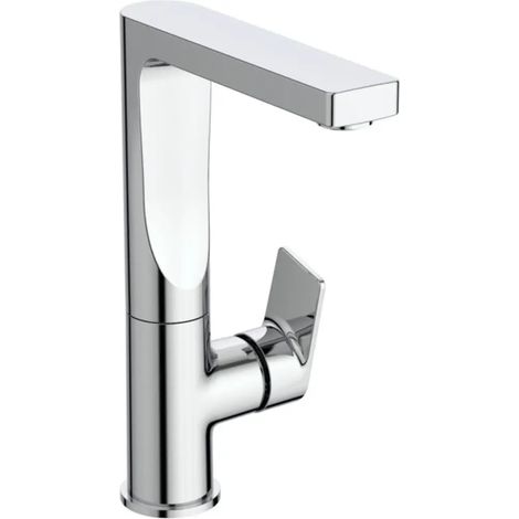 Ideal Standard Grifo lavabo Edge, 5 l/min, s.vac., c.alto giratorio, Sal.140mm, Cromo, A7111AA