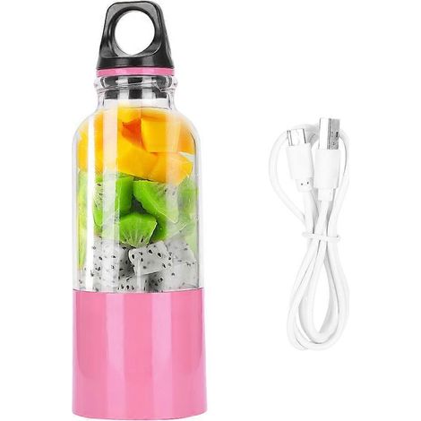Tragbarer 500-ml-Entsafter, USB-wiederaufladbarer automatischer Mixer für Obst und Gemüse, multifunktionaler elektrischer Becher für Smoothies und Cocktails, tragbarer Entsafter, praktisches kabellose (1/5)