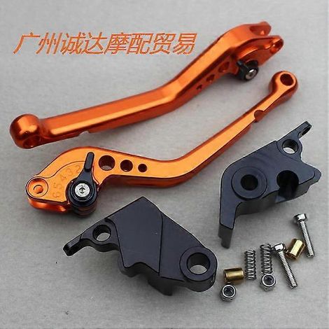 Levier de frein modifié en alliage d'aluminium pour motos Kawasaki ZX10R, ZX10RR et ZX10KPT (tige longue orange) (1/5)