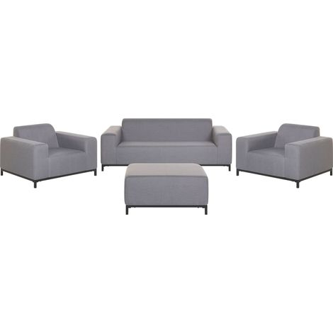 Garden Lounge Set with Table 5 Seater ROVIGO Grey