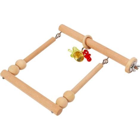 Bid Swing Fo Cage Paot Pech Natural Wood Bid Toy Colorful Chew (1/4)
