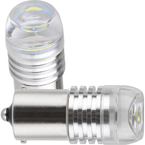 Coppia lampadine auto 1156 3 LED SMD luce fredda interni auto 12V CA-02743 (1/5)