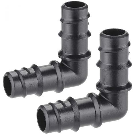 ANGOLO GOMITO PER TUBO COLLETTORE 16x16 IRRIGAZIONE GIARDINO (10 pezzi)