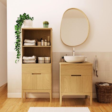 Monobloque + lavabo + grifería + espejo + cuello ALASKA (1/5)