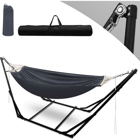 TolleTour Hängematte mit Gestell Belastbarkeit 150kg Outdoor Terrassenmöbel Faltbar Hängemattengestell für Garten & Terrasse