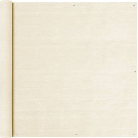 Écran de balcon brise pare vue protection confidentialité 120 x 300 cm PEHD crème