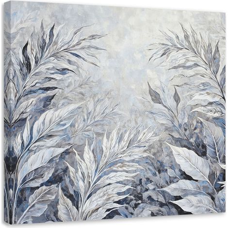 Tableau déco Feuilles abstraites botaniques 60x60 (1/5)