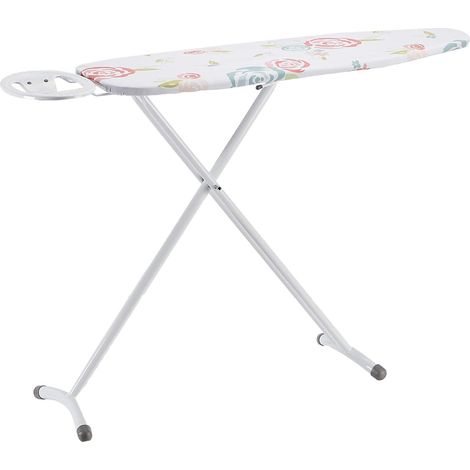 Planche à repasser avec repose-fer ovale, Classica, Petit format, 109 x 35 cm - Blanc, À fleur, 131.5 cm x 34 cm x 87 cm (1/5)
