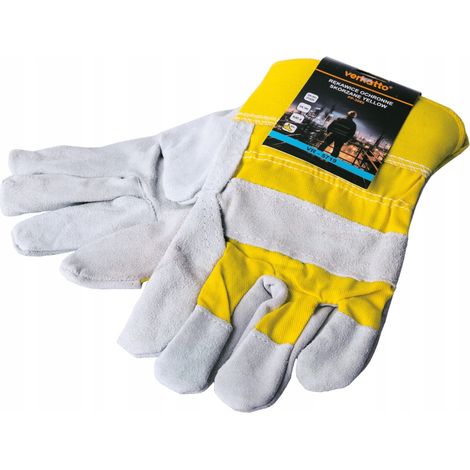 Gants de protection en cuir jaunes, taille 9/L (1/2)