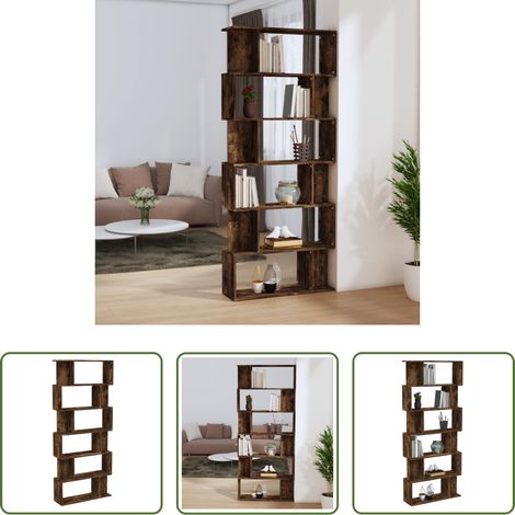 Holzregal - Bücherregal/Raumteiler Räuchereiche 80x24x192 cm Holzwerkstoff (1/5)