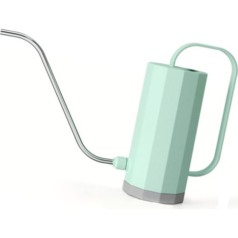 Arrosoir long bec courbé en acier inoxydable pour plantes grasses, fleurs en pot, jardinage, vert menthe (1/3)