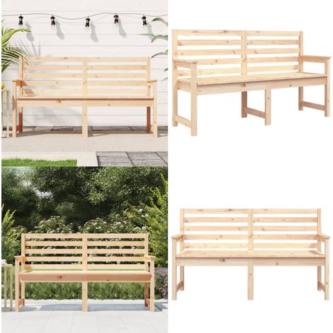Panca da Giardino 159,5x48x91,5 cm in Legno Massello di Pino - Panca in legno - Panca da patio