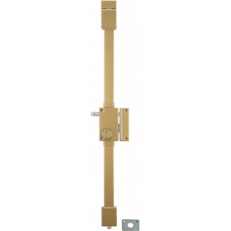 Serrure verti bronze cp à tirage 75 x 130 mm droite 4 clés (1/2)