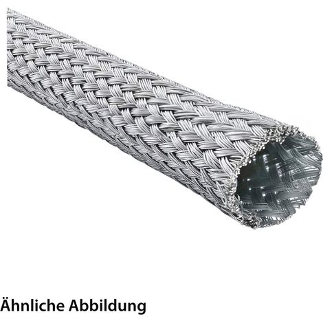 FLEXA HG-EDU Hohlgeflechtschlauch verzinkter Stahldraht - Einsatzbereich 12,0mm - 22,0mm Temperaturbereich -50°C bis 250°C - 1 Meter