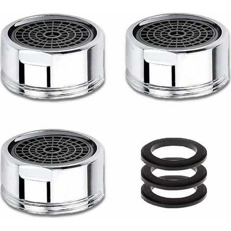Aérateur de robinet M20, aérateur de robinet à économie d'eau en 3 pièces avec filtre en acier inoxydable, aérateur de filtre à eau de robinet (filetage mâle 20 mm) (1/4)