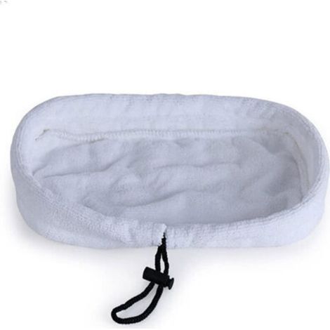 Pack of 5 universal washable microfiber replacement pads for steam mops, 27 x 16 cm (white) (1/4)