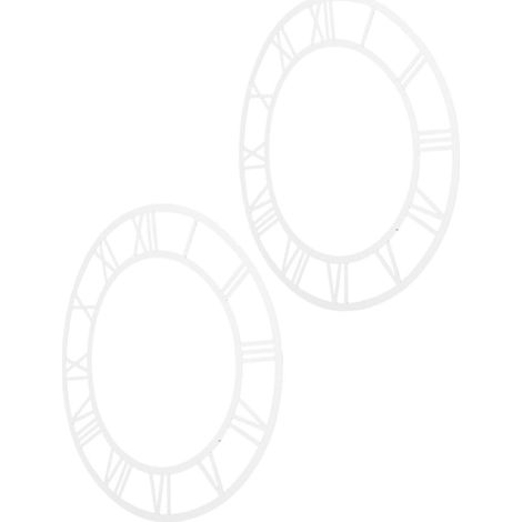 2pièces Stickers Horloge Murale Miroir Rond Chiffres Romains Horloge Adhésive Acrylique Pour Salon Entrée Et Hôtel Décoration Murale Moderne (1/5)