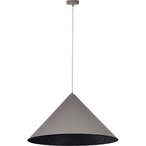 Suspension moderne taupe/noir Ø70 VESUVIO E27 Sigma