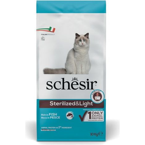 Schesir Cat Sterilized & Light Pesce - Schesir Cat Sterilized & Light Pesce - Sacco Da 10 Kg