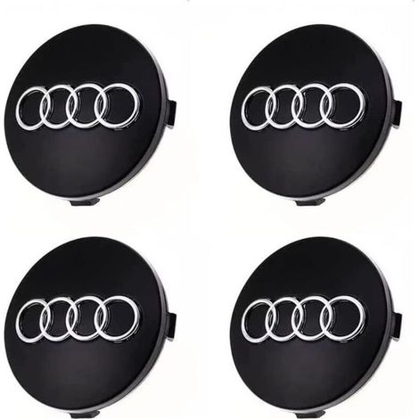 4 pièces Cache Moyeux pour Audi 60mm Centre Roue ABS Accessoires de Voiture (1/3)