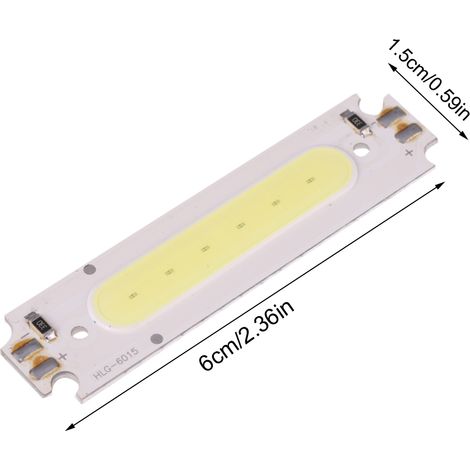 10 COB LED 2W 12V DC Pastilles Lumineuses pour Lampes DIY, Éclairage Auto, Blanc - Kit de 10 (1/3)