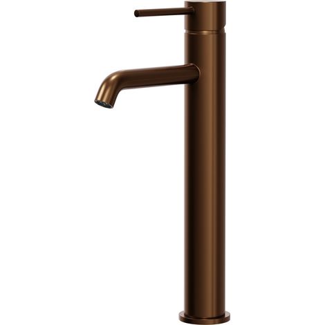 Colore Round Brushed Bronze High Rise Mono Mixer Tap