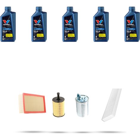 Kit tagliando 4 FILTRI e 5L OLIO compatibile con Seat Alhambra (7V) 1.9 Tdi 110kw dal 2005 al 2010 (1/5)