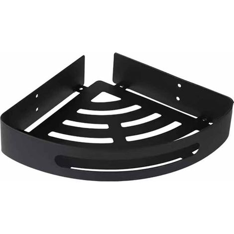 Étagère de salle de bain en acier inoxydable, accessoires de salle de bain, étagère triangulaire noire, acier inoxydable 304 (1/5)