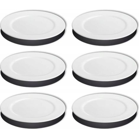 Assiette en porcelaine Blanc Diamètre 23 cm (1/5)