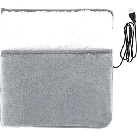 Coussin Chauffant Électrique pour Les Pieds, Chargeur USB, Universel, en Peluche, Lavable, Chauffe-Pieds, Tapis Chauffant pour Les Pieds, Facile à Installer (1/5)