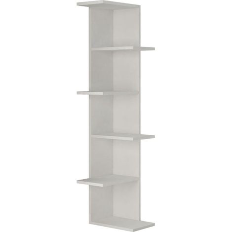 Estantería de esquina 6 estantes blanco H141 cm - Saso (1/3)
