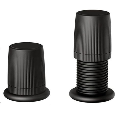 Set of 2 adjustable furniture feet pads, bed risers, 76 to 125 mm high, non-slip, for sofa, bed (black) (1/5)