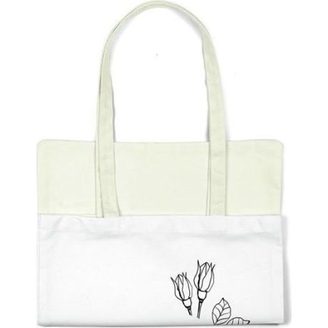 Sac Shopping Tote Bag Coton - 34 X 40 Cm - Anses Longues 30 Cm - Réutilisable - 1 Pièce (1/4)