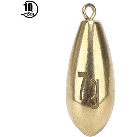 10 Stück tragbare, wiederverwendbare, drehbare Angelgewichte, Gold Tackle Zubehör (1/5)