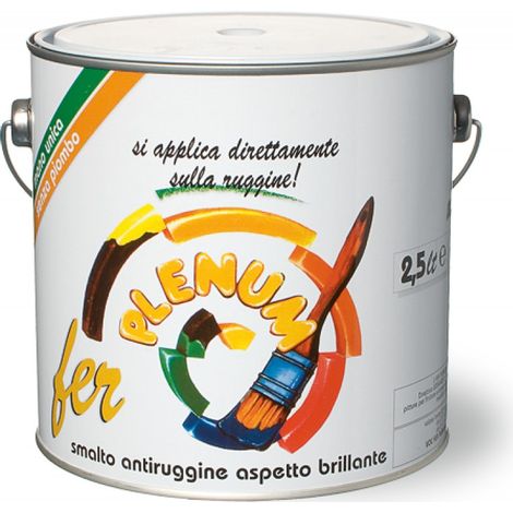 SMALTO FER-PLENUM BRILLANTE 2,5LT NERO