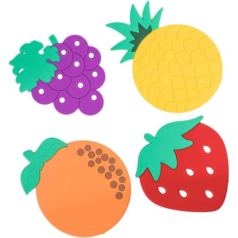 Lot de 4 torchons de cuisine colorés en silicone, antidérapants (1/5)