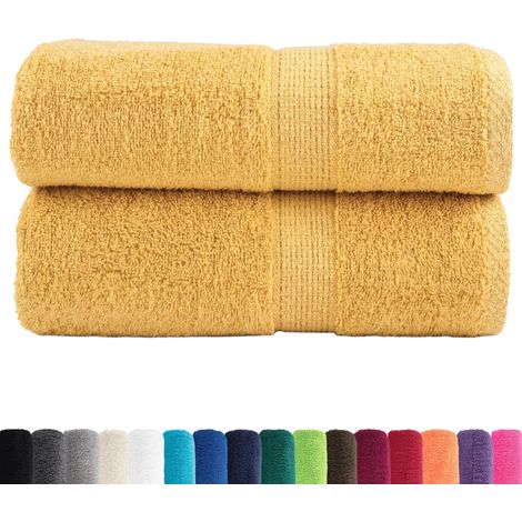 Serviettes de toilette premium SOLUND 2 pièces Or 30 x 30 cm 600 g/m² (1/5)