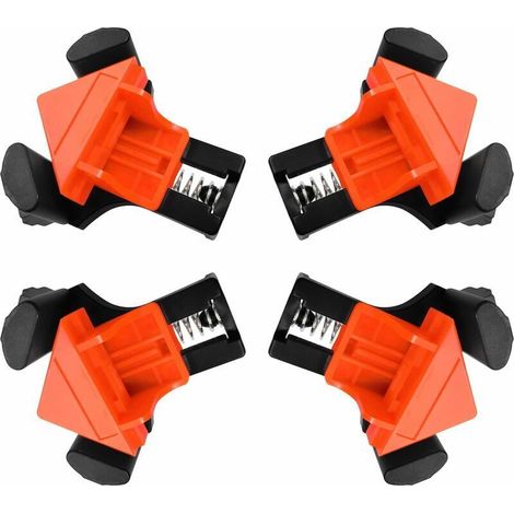 Presses D'angles Menuiserie, 90 ° Serre Joint Angle,Serre Joint Angle,Clip De Cadre Fixateur à Angle Droit Pour Le Travail Du Bois,Pour Le Travail Du Bois, Le Cadre Photo Bricolage,Outils à Main 4pcs (1/5)
