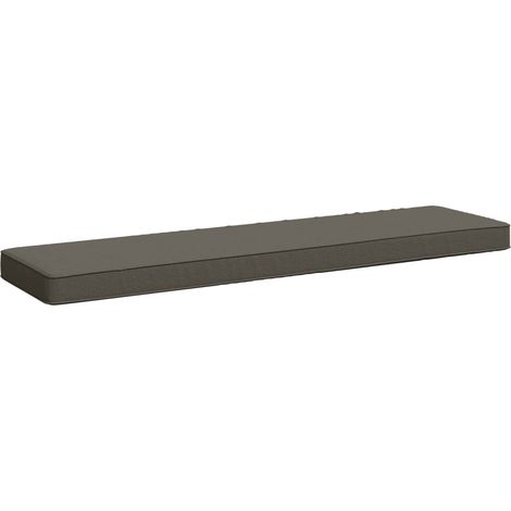 1-Piece Bench Cushion VUGHT 100% Polyester Grey 110 x 30 x 5 cm vidaXL (1/5)