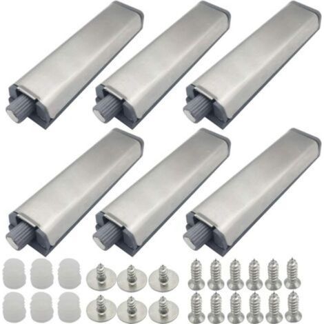 6 Pièces Push to Open Aimant Porte Placard Push Open poussoir Placard Fermeture Magnétiques pour Armoire systeme Tampon Charnière Loquet Fermetures Métal Loquet Magnetique