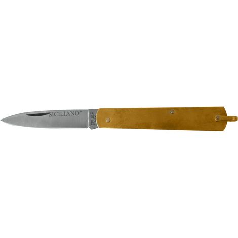 COLTELLO DA TASCA SFILATO MANICO IN OTTONE cm. 15 6.00 pz