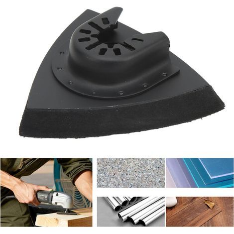 Patin de ponçage triangulaire 3 pièces, patin de ponçage triangulaire, outil multifonction de patin de ponçage de 93 mm, accessoire multi-outils pour le bois, le métal, le plastique dur, le ponçage, l (1/5)