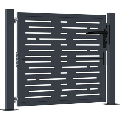 Maison Exclusive - Gartentor Anthrazit 100x75 cm Stahl Quadratisc