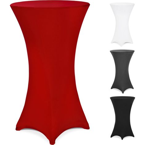 Cover For Tables, High Bar Stands Ø60 Ø70 Ø80 Wedding Birthday Party Event Spandex Ø60 cm / bordeaux rot (de)