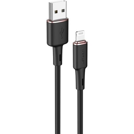 Câble pour iPhone MFI USB - Lightning 2,4 A 1,2 m noir (1/5)