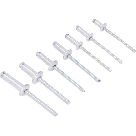 Lot de 180 rivets aveugles à large collerette en alliage d'aluminium 6 tailles assortment coffret pour assemblage (1/5)